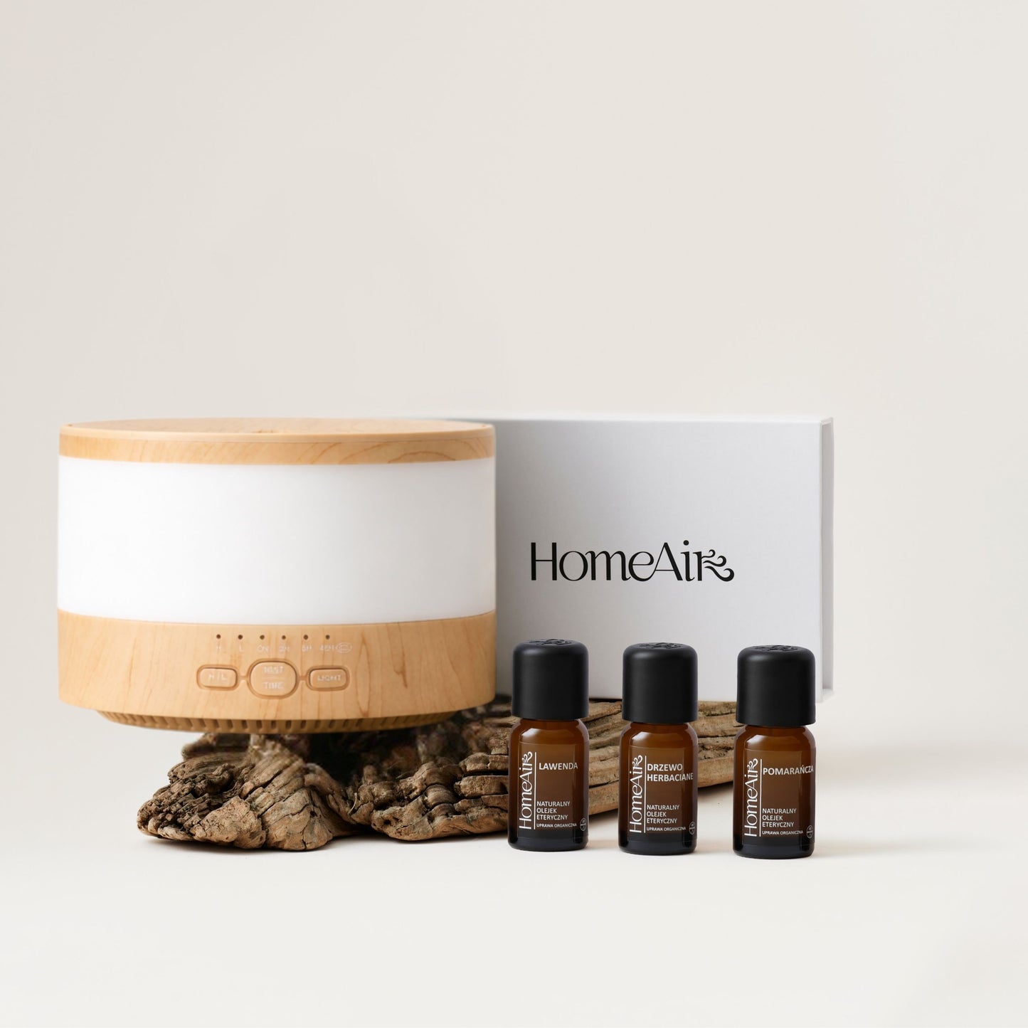 ZESTAW LUNA | Dyfuzor zapachowy | 3 organiczne olejki eteryczne